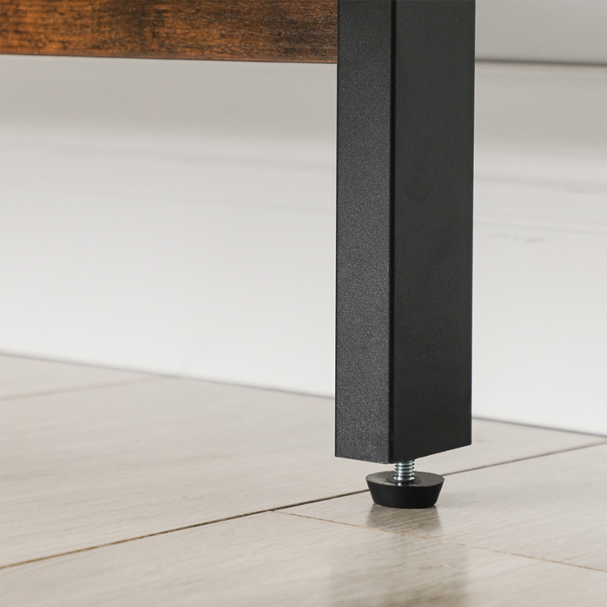 NAVARO knygų spinta ruda/juoda