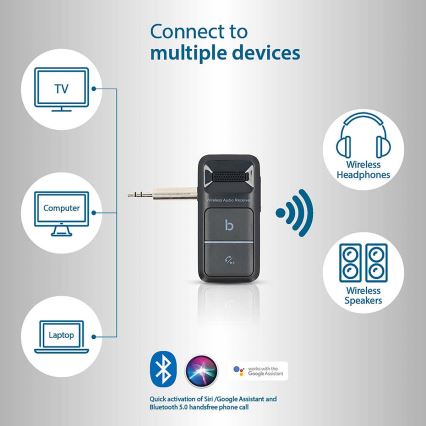 Nešiojamas Bluetooth AUX imtuvas