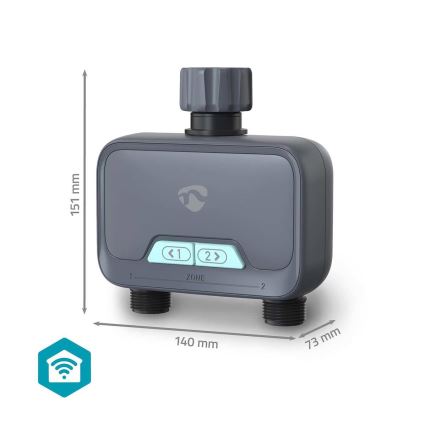 Vandens srauto reguliatorius 4xAA Wi-Fi Tuya IP54