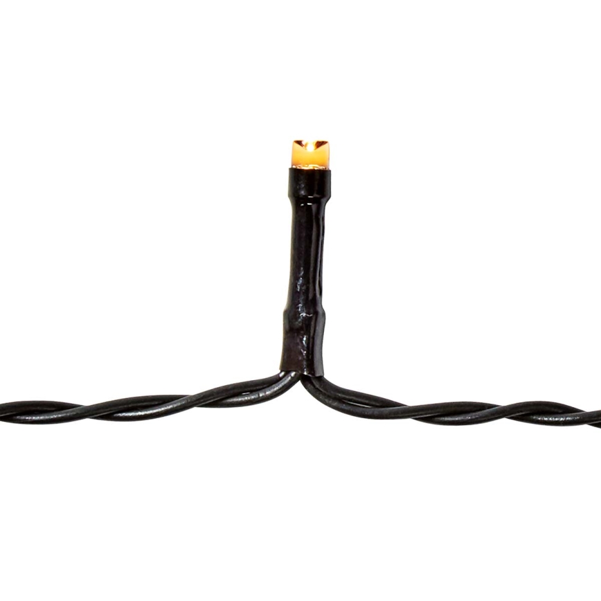 LED lauko girlianda, 192 LED lempučių, 7 režimai, 3xAA, 14,9 m, IP44, šilta balta