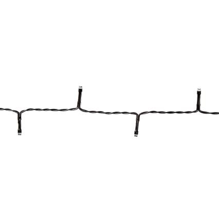 LED lauko girlianda, 192 LED lempučių, 7 režimai, 3xAA, 14,9 m, IP44, šilta balta