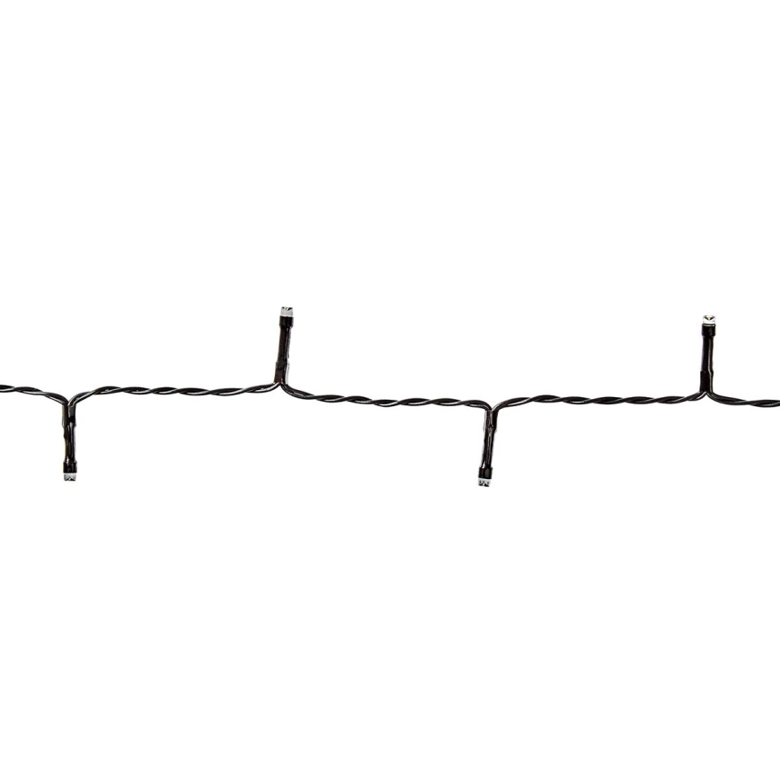 LED lauko girlianda, 192 LED lempučių, 7 režimai, 3xAA, 14,9 m, IP44, šilta balta