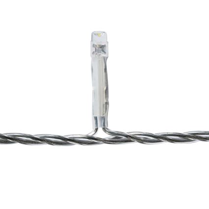 LED Lauko kalėdinė šviesų užuolaida 180xLED/7 funkcijos 10,9m IP44 šaltai balta