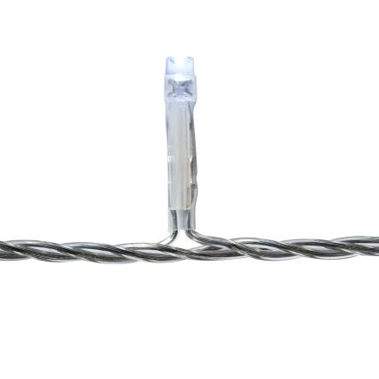 LED lauko užuolaida, 360 LED, 7 funkcijų, 14 m, IP44, šaltai balta