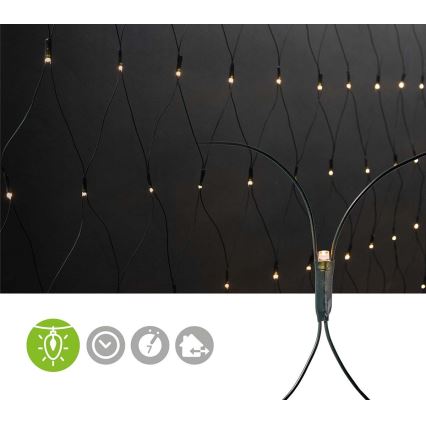 LED lauko užuolaida 160xLED/7 funkcijų 5m IP44 šiltai balta