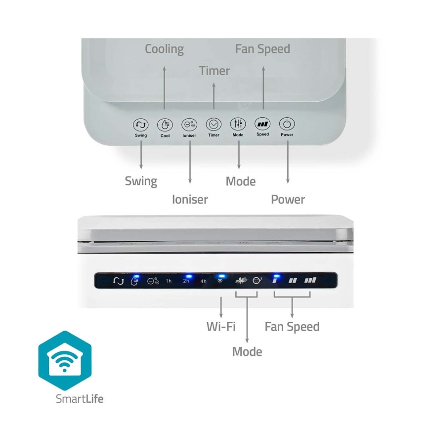 Oro kondicionierius 65W/230V Wi-Fi Tuya baltas + nuotolinio valdymo pultas