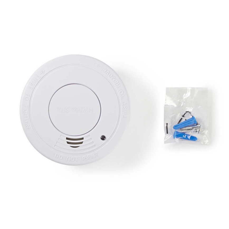 Nedis DTCTS30WT - Dūmų detektorius 1x9V/6F22 85dB