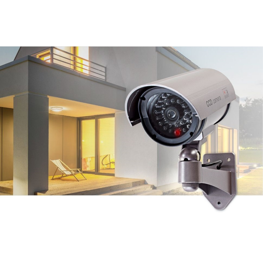LED Apsaugos kameros maketas 2xAA IP44