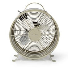 Nedis FNCL10GY20 - „Stalo ventiliatorius RETRO“ 20W / 230V pilkas ø25 cm