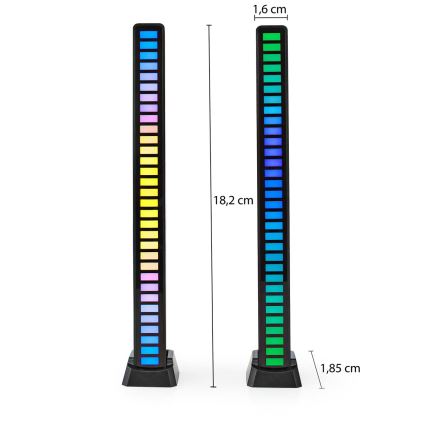 LED RGB Įkraunama stalinė lempa LED/250 mAh