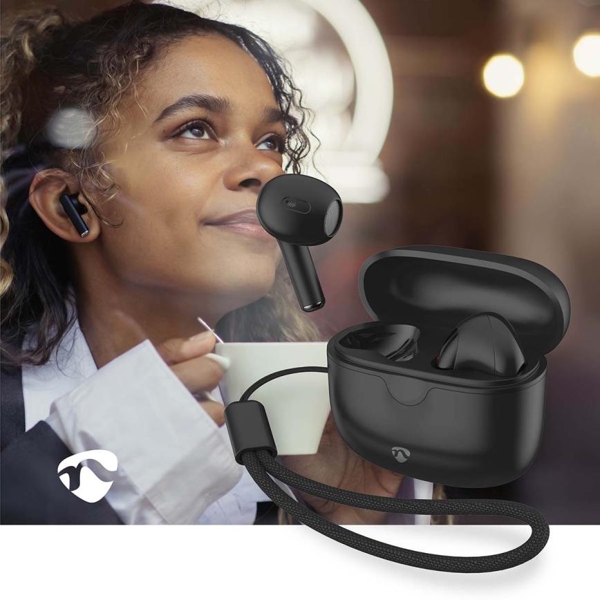 Belaidis earphones 250 mAh + 2x 30 mAh juoda