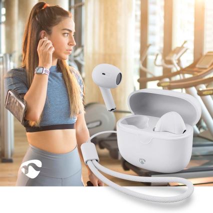 Belaidės ausinės 250 mAh + 2x 30 mAh baltos