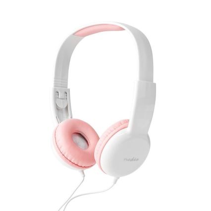 Wired headphones pink / white