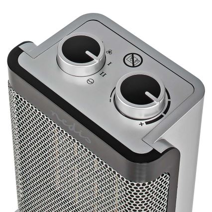 Ventiliatorius su keraminiu kaitinimo elementu 1000/1500W/230V sidabrinis