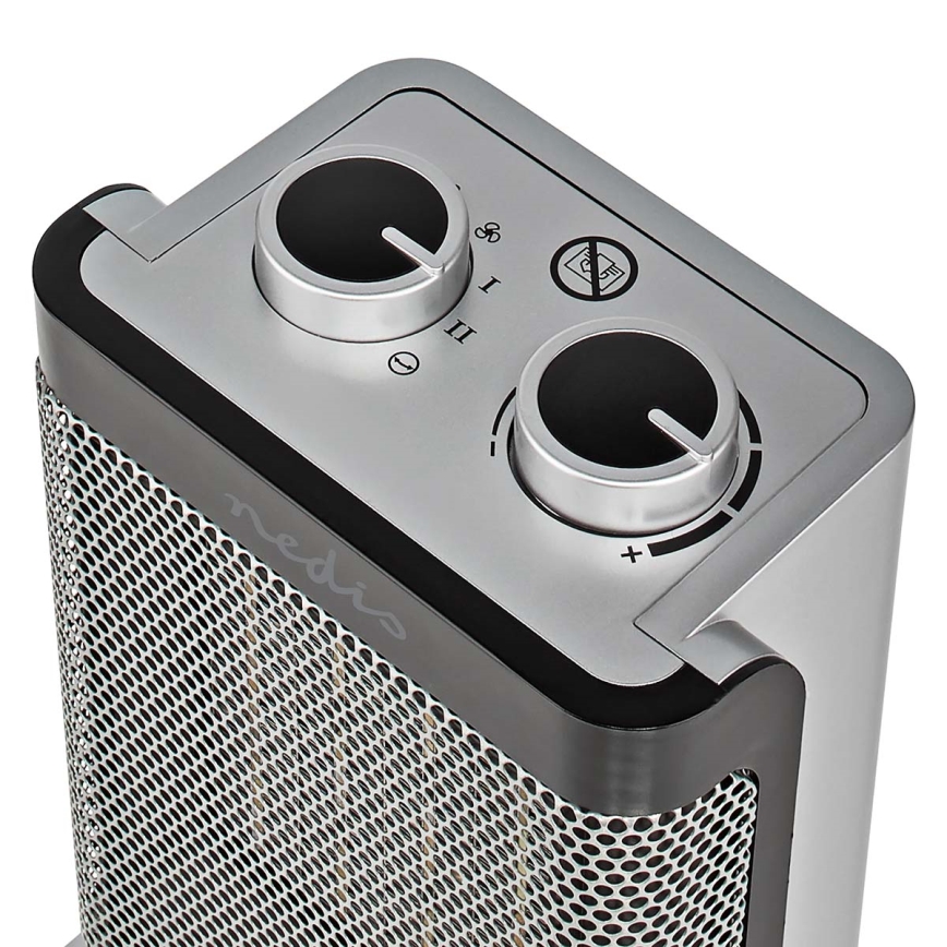 Ventiliatorius su keraminiu kaitinimo elementu 1000/1500W/230V sidabrinis