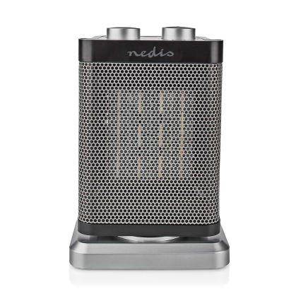 Ventiliatorius su keraminiu kaitinimo elementu 1000/1500W/230V sidabrinis