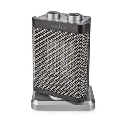 Ventiliatorius su keraminiu kaitinimo elementu 1000/1500W/230V sidabrinis