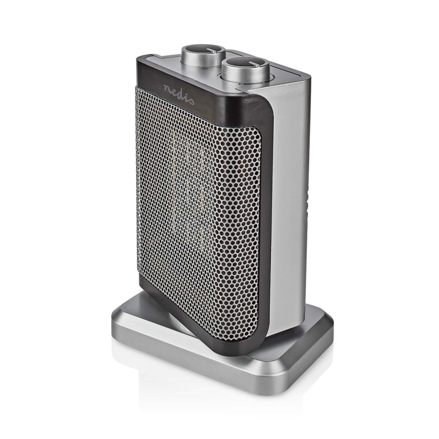 Ventiliatorius su keraminiu kaitinimo elementu 1000/1500W/230V sidabrinis