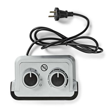 Ventiliatorius su keraminiu kaitinimo elementu 1000/1500W/230V sidabrinis