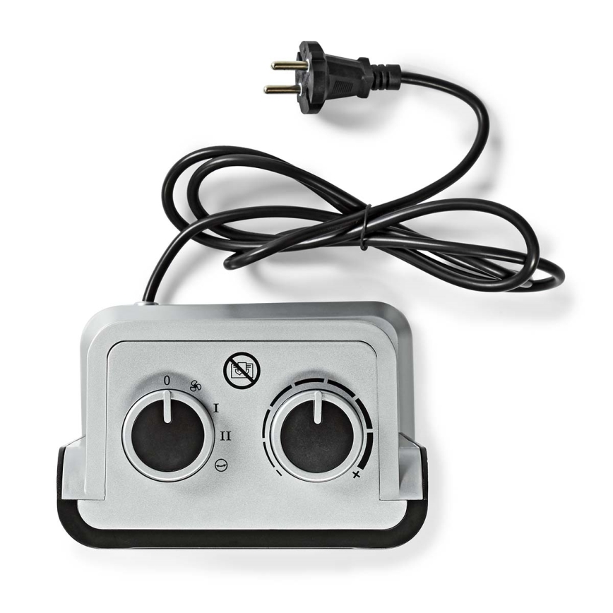 Ventiliatorius su keraminiu kaitinimo elementu 1000/1500W/230V sidabrinis