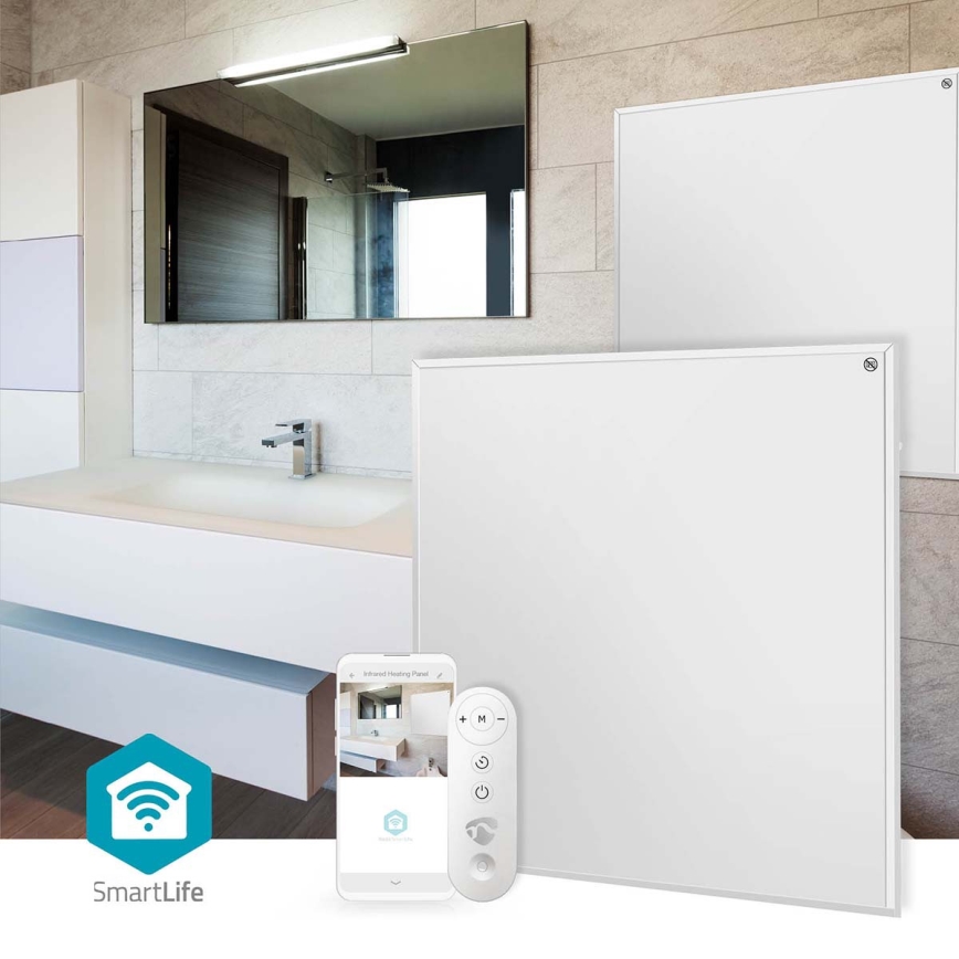 Infraraudonųjų spindulių šildymo panelė 350W/230V 59,8x62 cm IP44 Wi‑Fi Tuya + nuotolinis valdymas