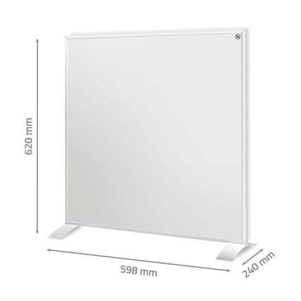 Infraraudonųjų spindulių šildymo panelė 350W/230V 59,8x62 cm IP44 Wi‑Fi Tuya + nuotolinis valdymas