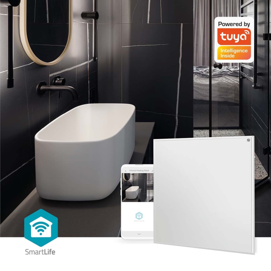 Infraraudonųjų spindulių šildymo panelė 350W/230V 59,8x62 cm IP44 Wi-Fi Tuya + nuotolinis valdymas