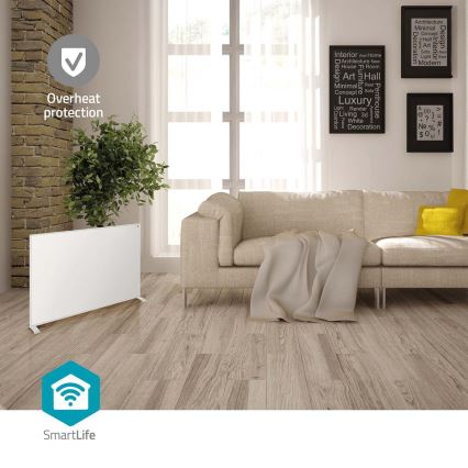 Infraraudonųjų spindulių šildymo panelė 700W/230V 120x62 cm IP44 Wi-Fi Tuya + nuotolinio valdymo pultas