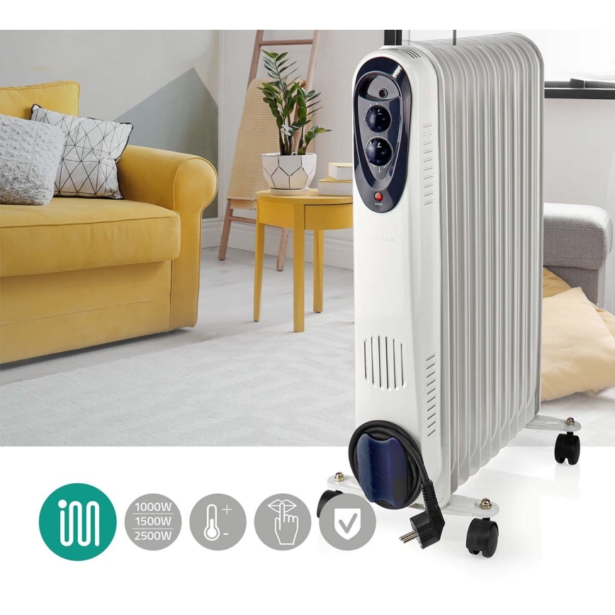 Nešiojamas alyvos šildytuvas su 11 briaunų 1000/1500/2500W/230V