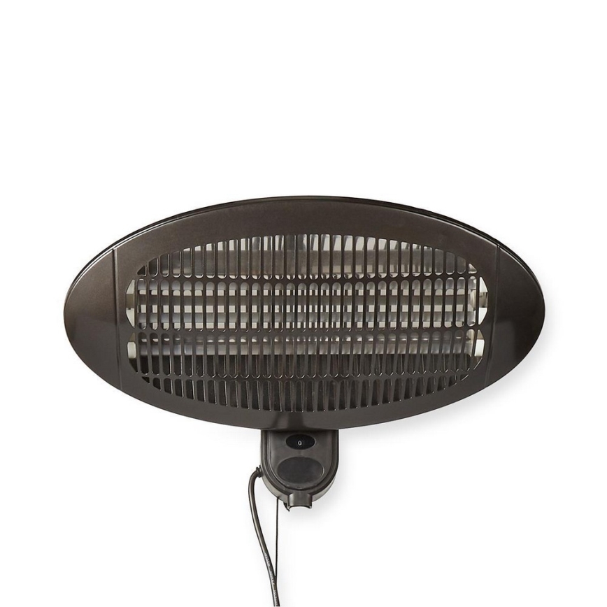 Nedis HTPA110EBK - Lauko šildytuvas 650-1300-2000W/230V IP34