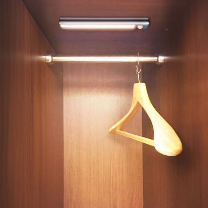 LED įkraunamos spintelės apšvietimas su jutikliu LED/1W/1100 mAh 3000K