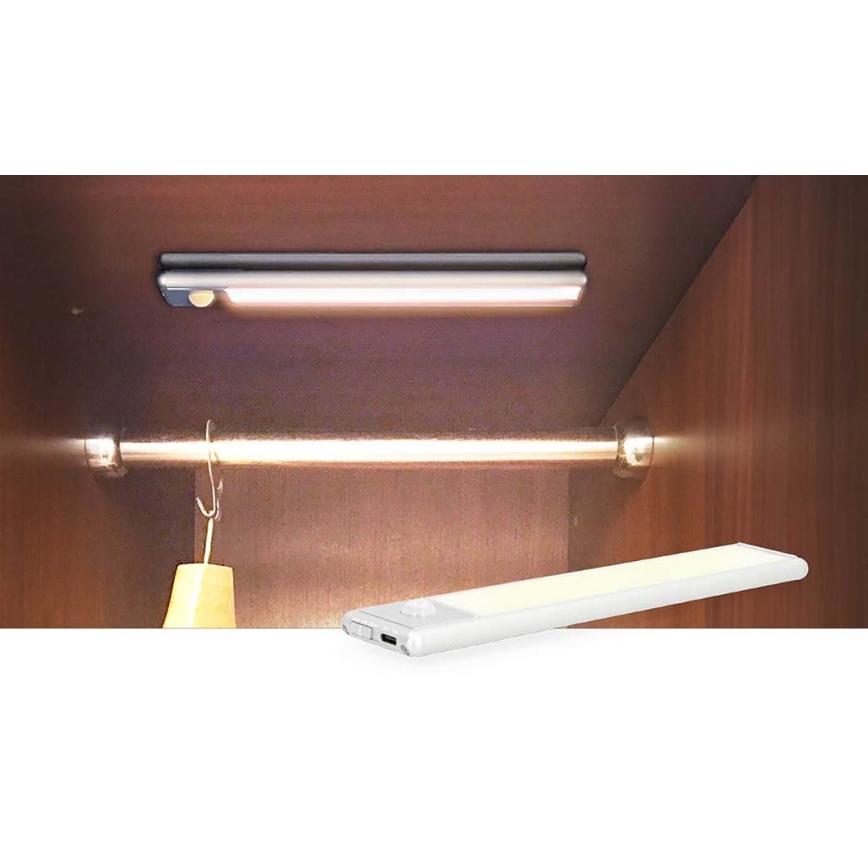 LED įkraunamos spintelės apšvietimas su jutikliu LED/1W/1100 mAh 3000K