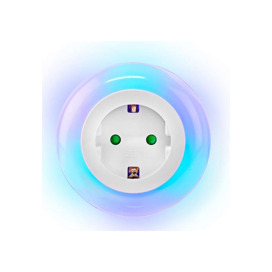 LED Naktinis šviestuvas su jutikliu LED/0,6W/230V