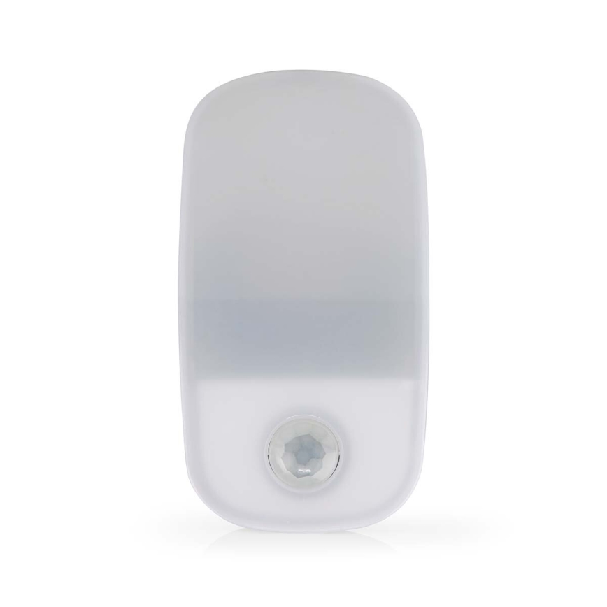 LED Orientacinė lemputė su judesio ir prieblandos jutikliu LED/0,55W/230V balta