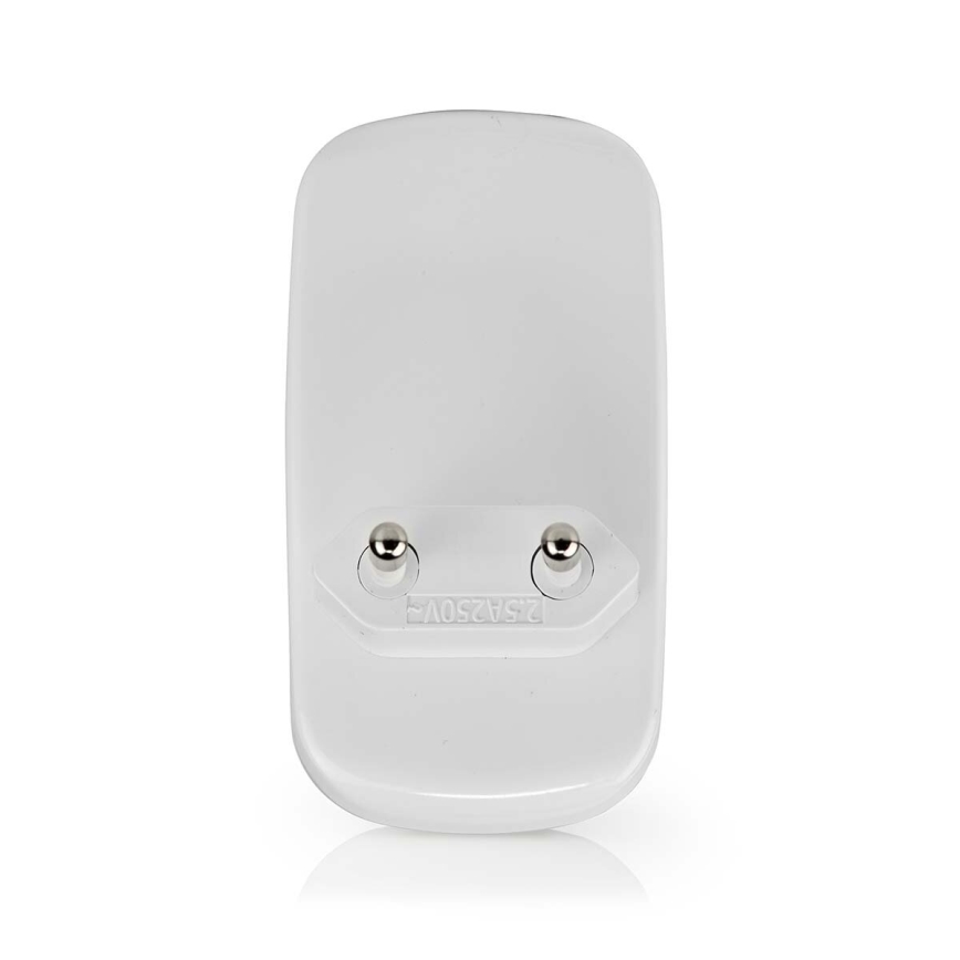 LED Orientacinė lemputė su judesio ir prieblandos jutikliu LED/0,55W/230V balta