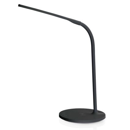 LED pritemdoma jutiklinė lanksti stalinė lempa su 15W belaidžiu įkrovimu Qi LED/5,5W/230V 2700-6500K juoda