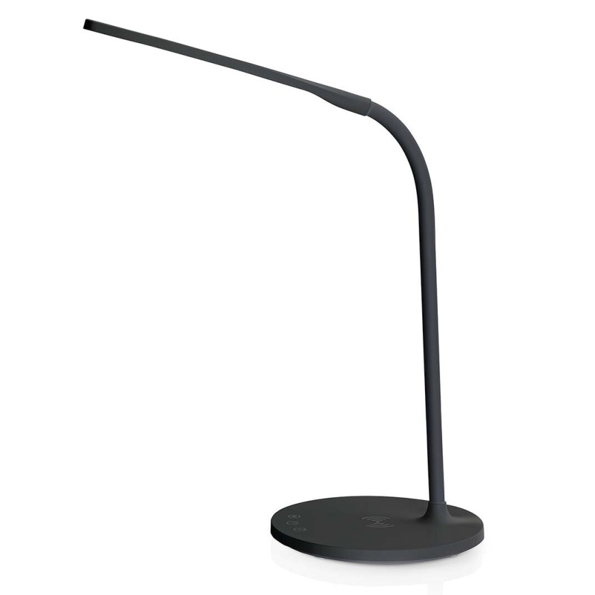 LED pritemdoma jutiklinė lanksti stalinė lempa su 15W belaidžiu įkrovimu Qi LED/5,5W/230V 2700-6500K juoda