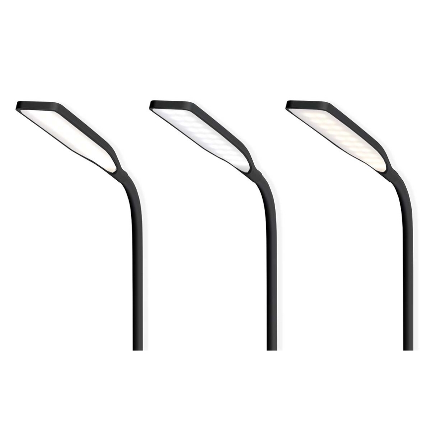LED pritemdoma jutiklinė lanksti stalinė lempa su 15W belaidžiu įkrovimu Qi LED/5,5W/230V 2700-6500K juoda