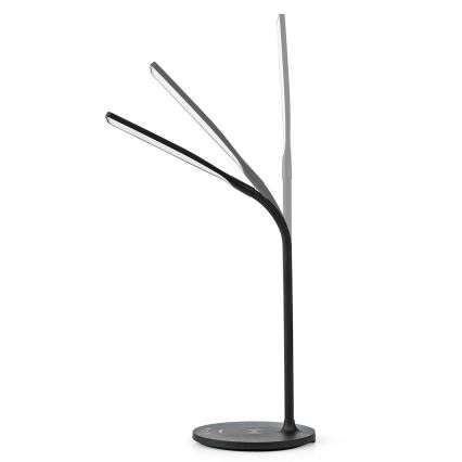 LED pritemdoma jutiklinė lanksti stalinė lempa su 15W belaidžiu įkrovimu Qi LED/5,5W/230V 2700-6500K juoda