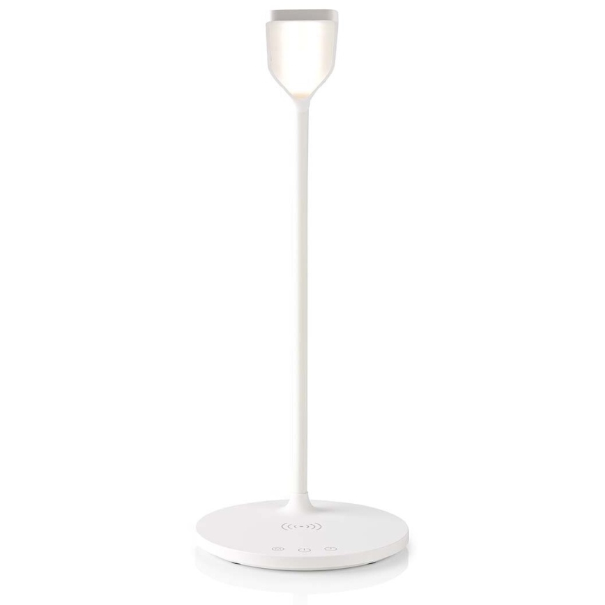 LED pritemdoma jutiklinė lanksti stalinė lempa su 15W belaidžiu įkrovimu Qi LED/5,5W/230V 2700-6500K balta