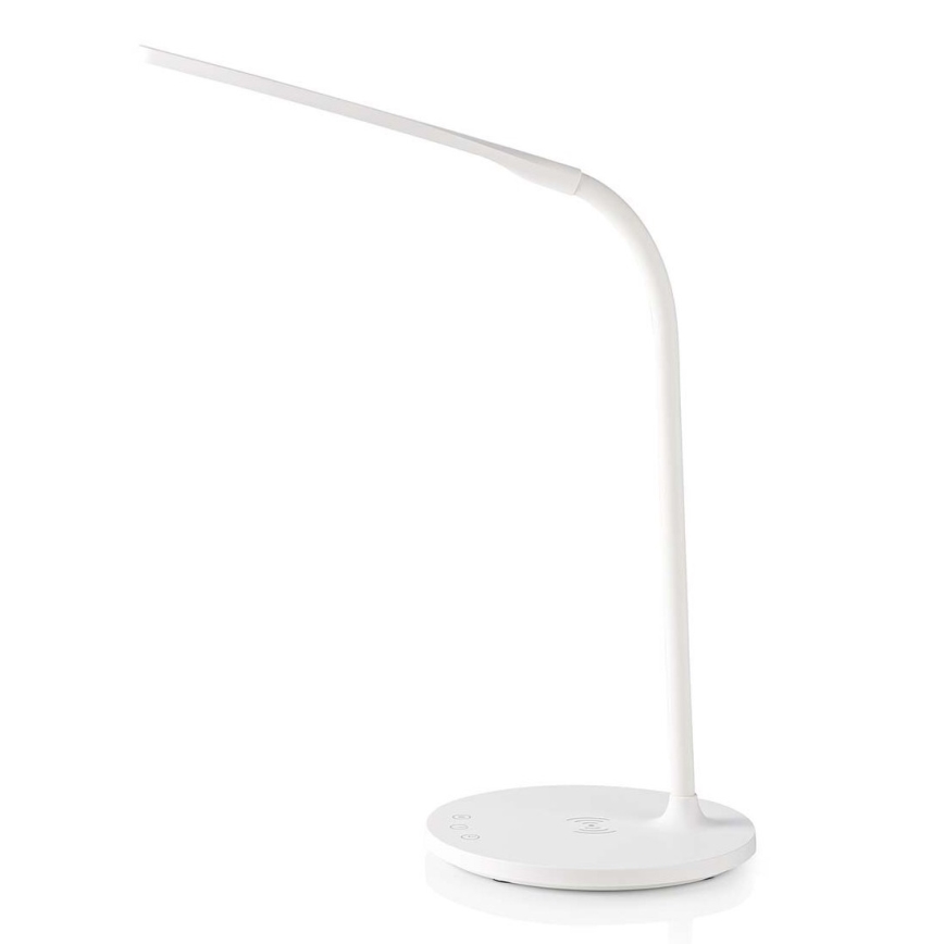 LED pritemdoma jutiklinė lanksti stalinė lempa su 15W belaidžiu įkrovimu Qi LED/5,5W/230V 2700-6500K balta