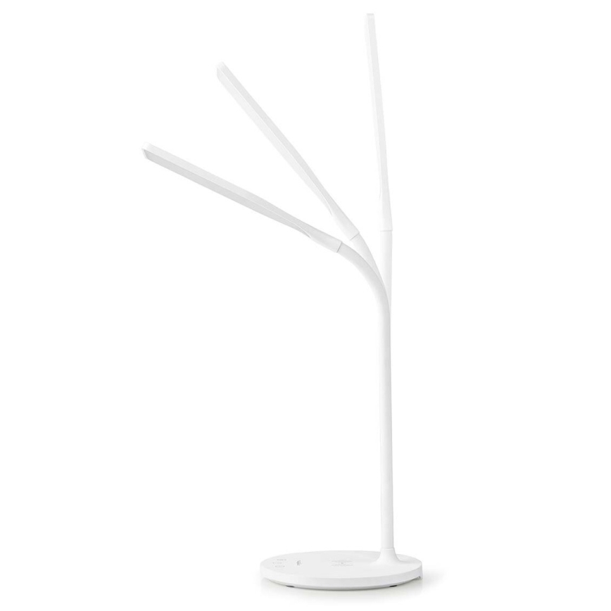 LED pritemdoma jutiklinė lanksti stalinė lempa su 15W belaidžiu įkrovimu Qi LED/5,5W/230V 2700-6500K balta
