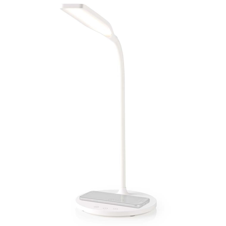 LED pritemdoma jutiklinė lanksti stalinė lempa su 15W belaidžiu įkrovimu Qi LED/5,5W/230V 2700-6500K balta