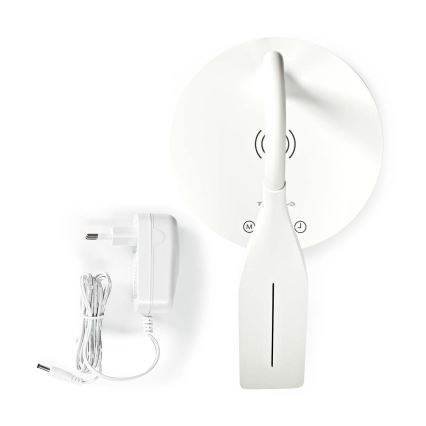 LED pritemdoma jutiklinė lanksti stalinė lempa su 15W belaidžiu įkrovimu Qi LED/5,5W/230V 2700-6500K balta