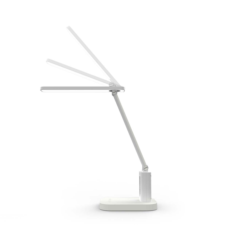 Reguliuojama įkraunama jutiklinė LED stalinė lempa su ekranu LED/7,5W/1200 mAh 3000/4000/5700K CRI 90 balta