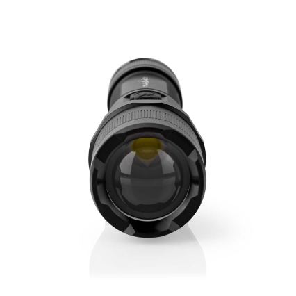 LED pritemdomas įkraunamas aliumininis žibintuvėlis LED/10W/5V 2200 mAh IPX4 juodas