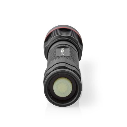 Įkraunamas aliumininis LED žibintuvėlis su reguliuojamu ryškumu LED/10W/5V 2200 mAh IPX7 juodas