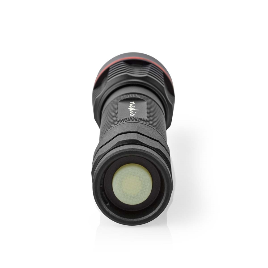 Įkraunamas aliumininis LED žibintuvėlis su reguliuojamu ryškumu LED/10W/5V 2200 mAh IPX7 juodas