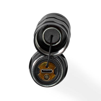 Įkraunamas aliumininis LED žibintuvėlis su reguliuojamu ryškumu LED/10W/5V 2200 mAh IPX7 juodas