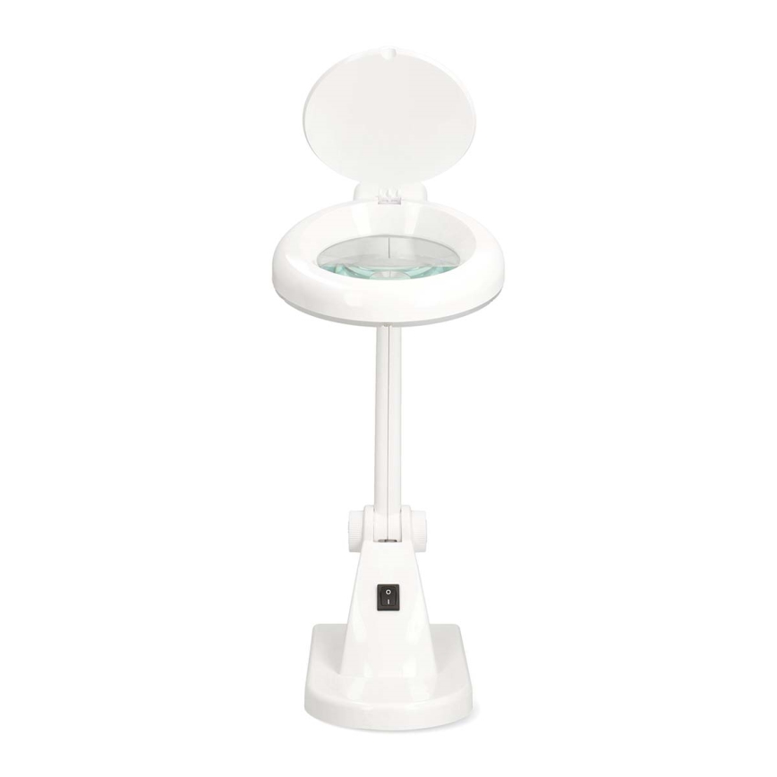 LED stalinis šviestuvas su didinamąja lupa LED/6W/230V balta